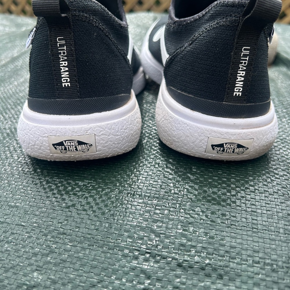 Vans Black and White Athletic Shoes with Waffle Sole